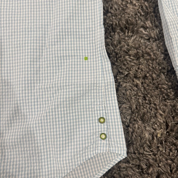 BOSS Hugo Boss Men's Checkered Shirt in Light Blue, Size L - Picture 3 of 8